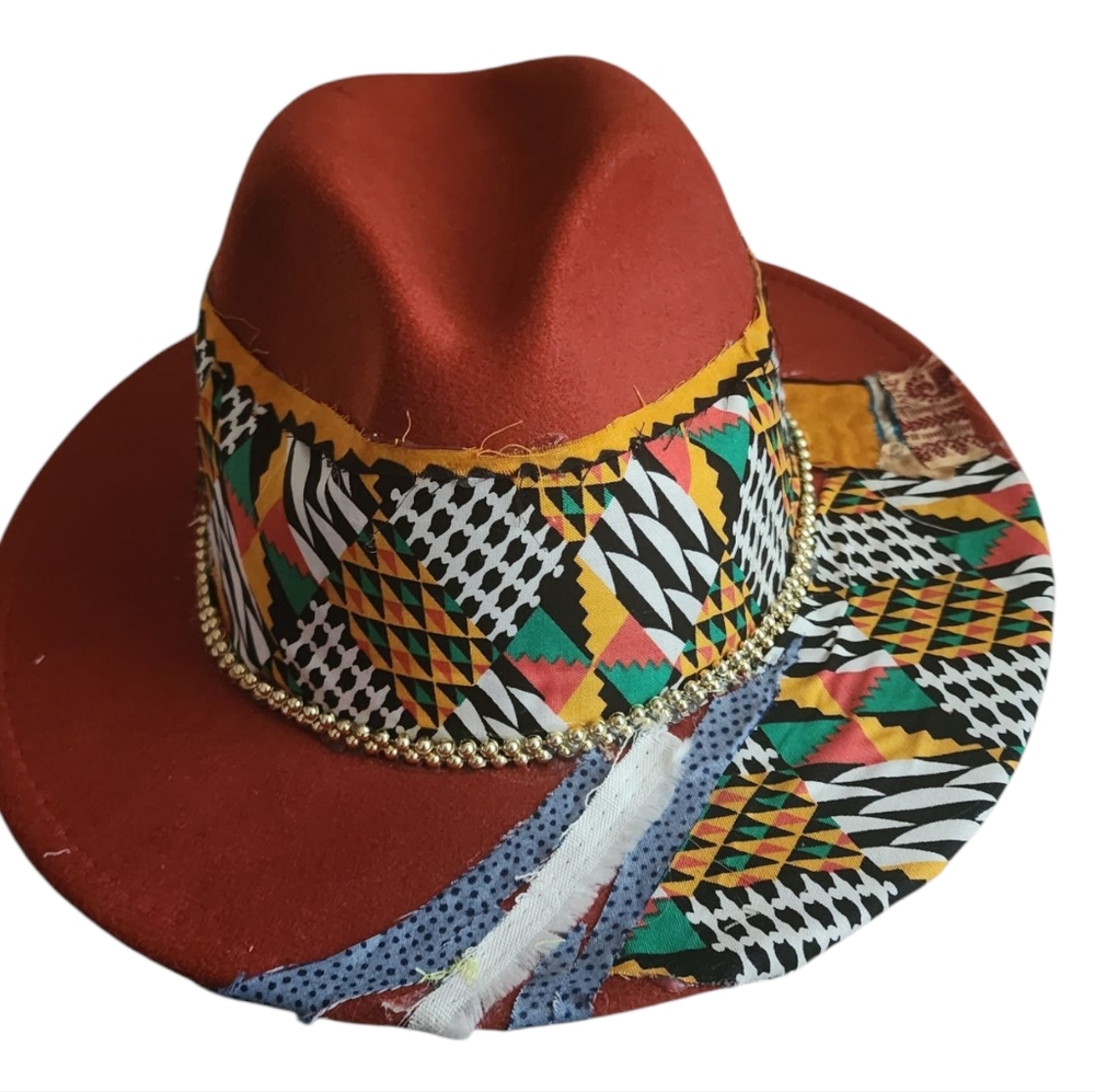 Colorful Geometric Patterned Hat